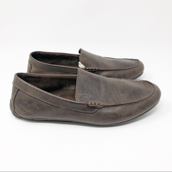 brown casual loafers